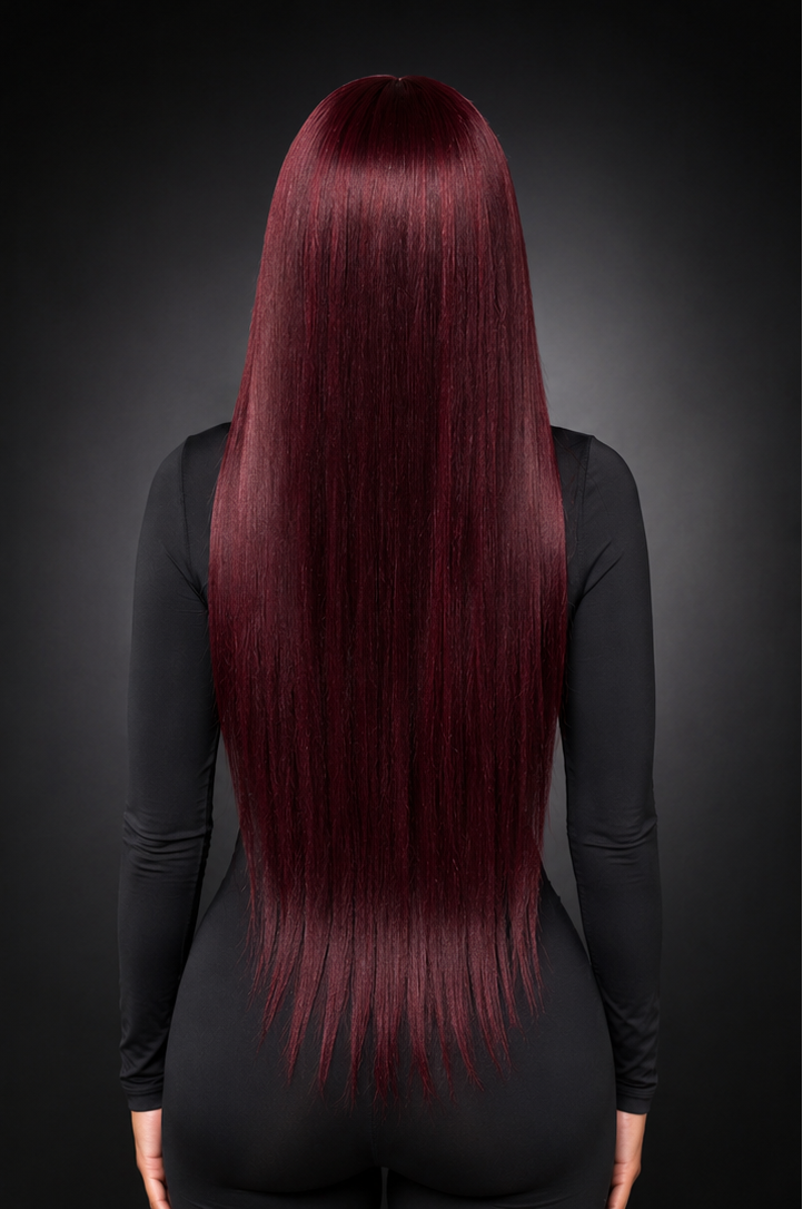 French Wine - Full Headgear Long Lace 100% Cheveux Naturels