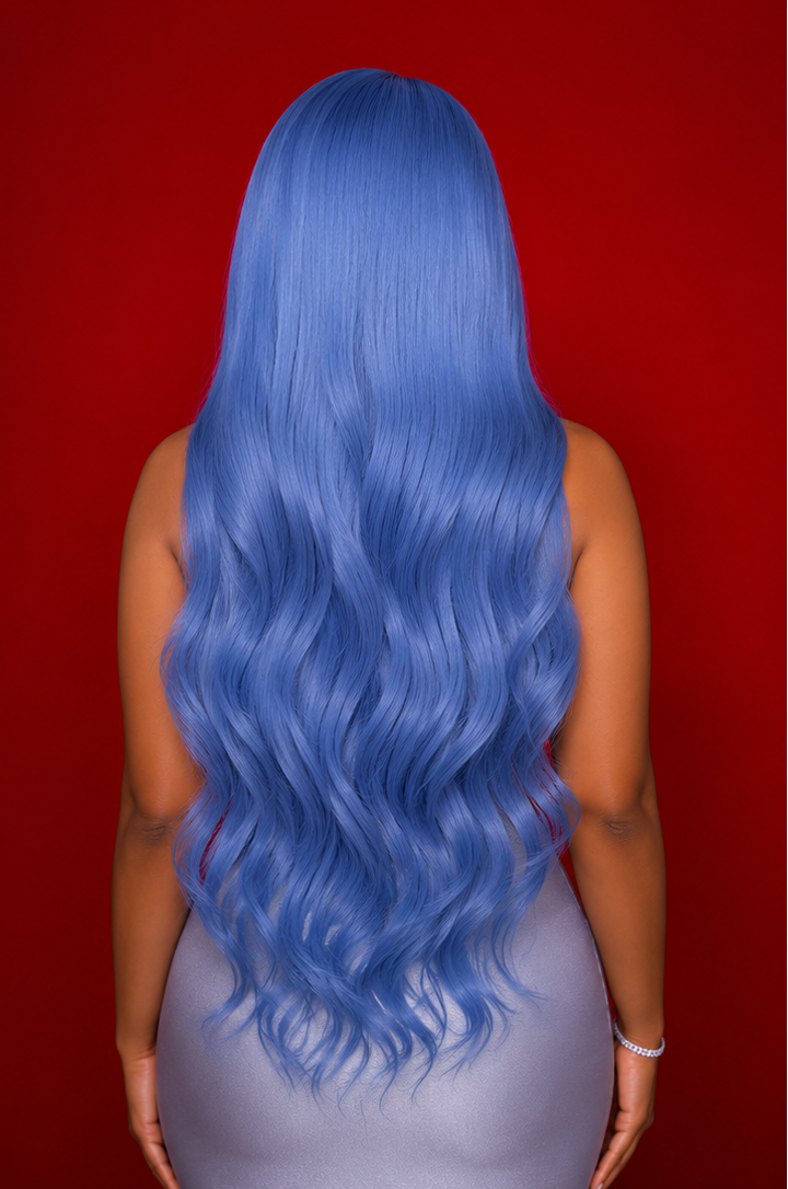 Wave Blue - Long Lace Front 100% Cheveux Naturels